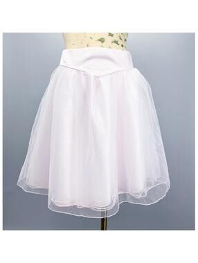 Pink Tutu Skirt | 00's Fairycore Pastel Pink Layered Crinoline Mini Skirt